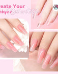 Poly Gel Nail Kit with Clear & Nude Extension Gels
