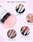 Large 100g Nude Builder Gel for Strong Nail Extensions & Repair