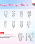 Glitter Silver Cat Eye Gel Nail Polish 15ml