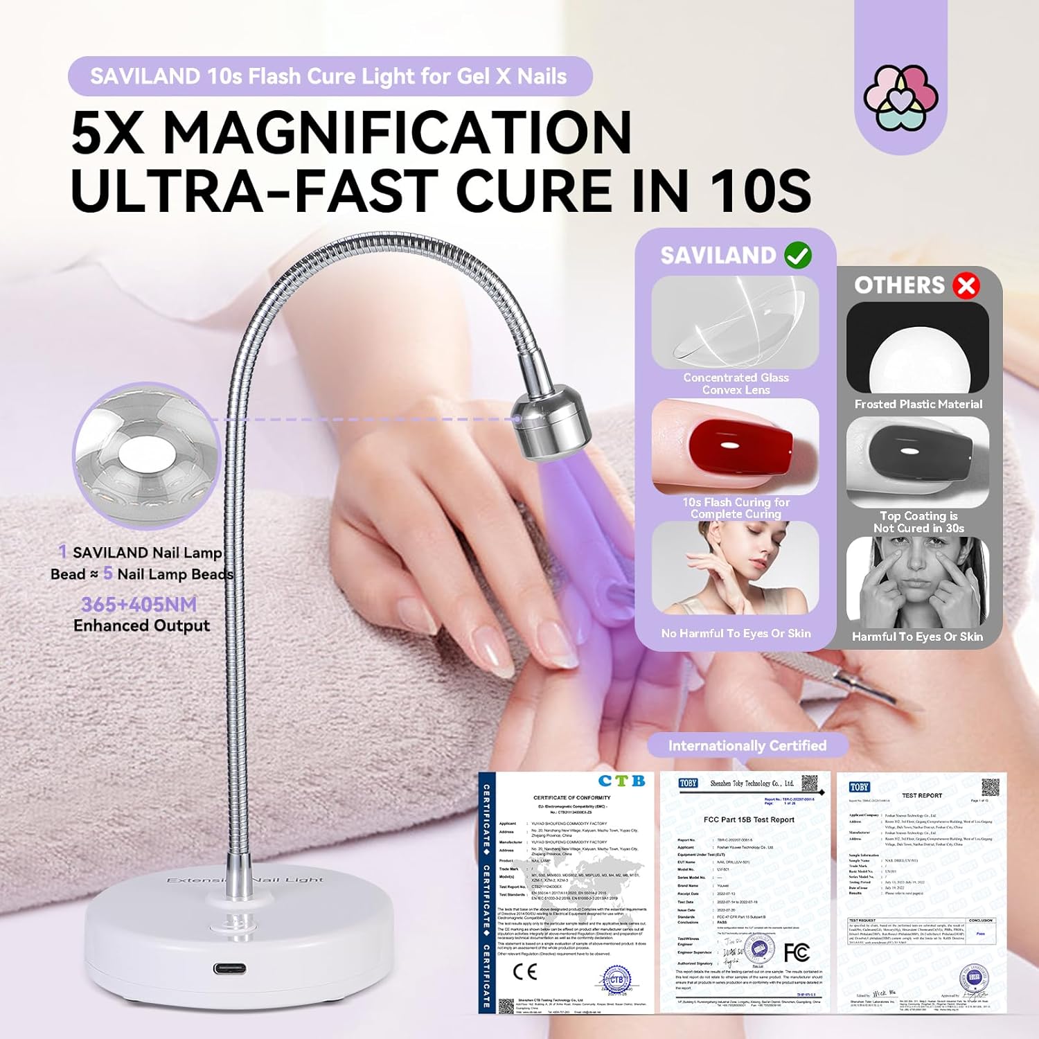 手入れ用具 para gel LED para light V 18W Gooseneck UV Nail Lamp with 360?? Adjustable Light (Ships to US