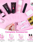 Poly Gel Nail Kit with Clear & Pink Extension Gels