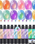 12 Jelly Cat Eye Gel Pens for Stunning Magnetic Nails
