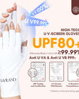 UPF80+ High-tech Machine-washable uv gloves for gel nails