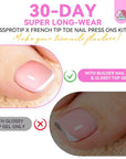 Saviland french tip press on toe nails
