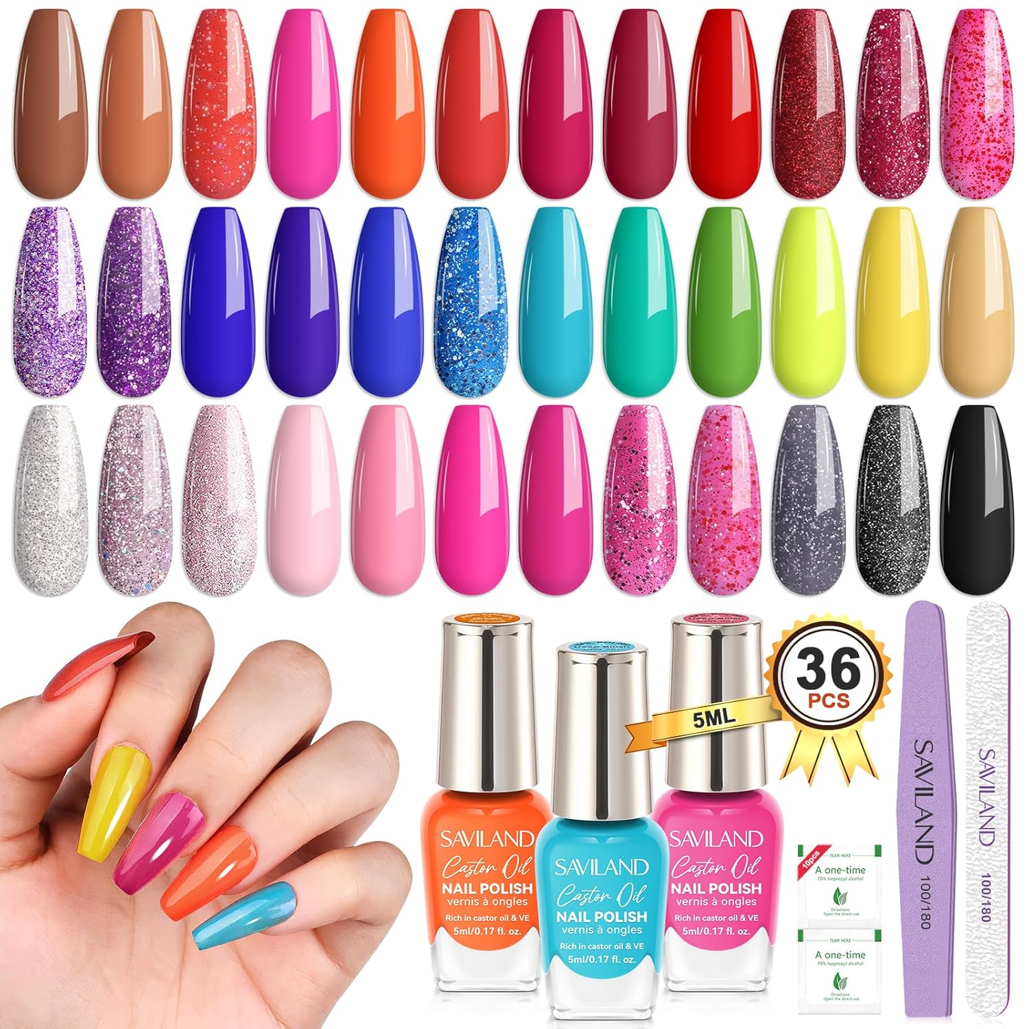 Nail Polish Set 36 Colors | SAVILAND