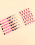 6PCS Rose Gold Art Nail Liner Brushes Set