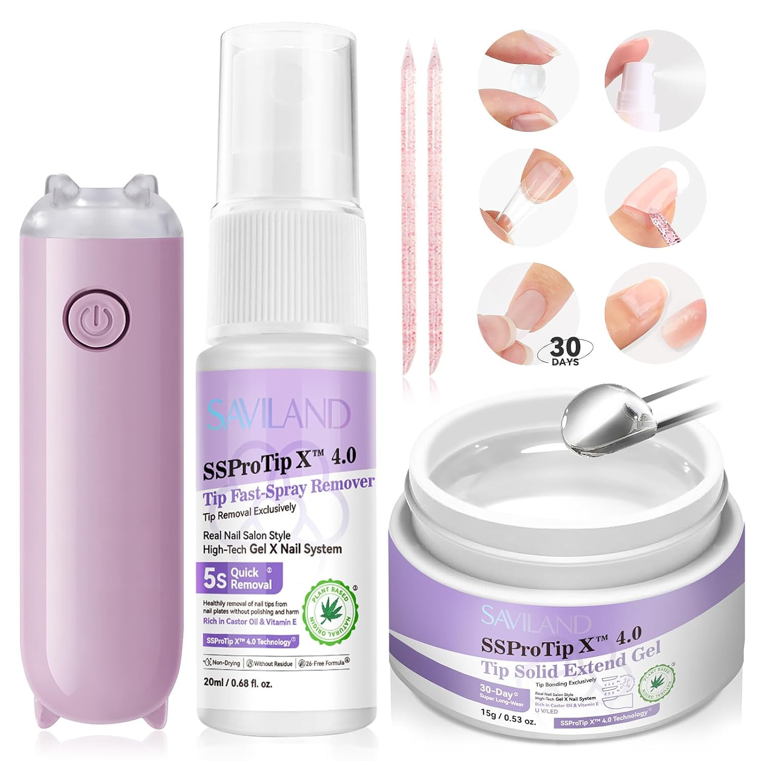 Solid Nail Glue Gel & Remover Kit | SAVILAND – Saviland