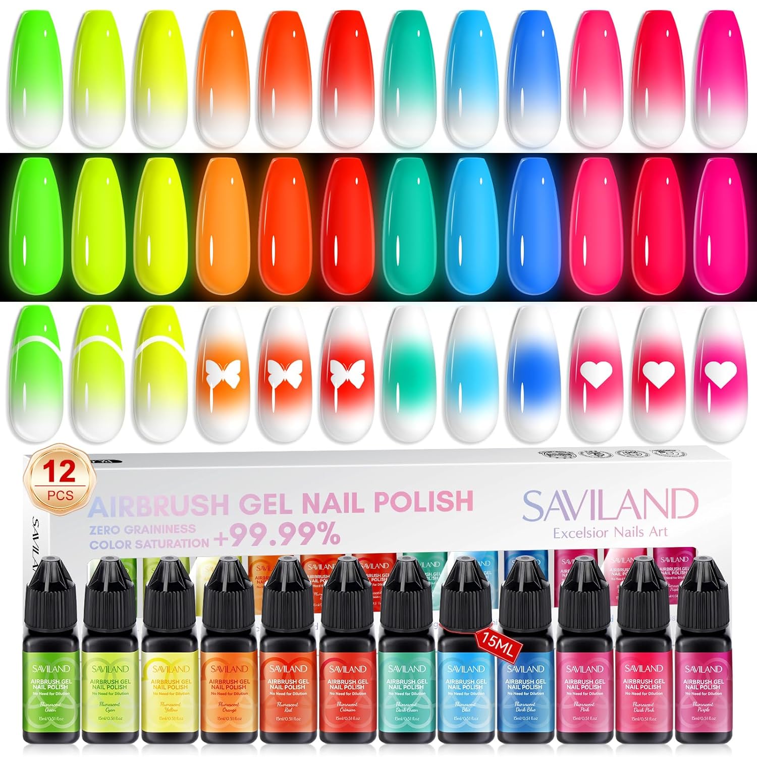 Airbrush Gel Nail Polish Set | SAVILAND