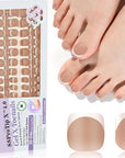Saviland Brown French Tip Toenails
