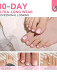 Saviland French Tip Press on Toe Nails