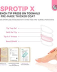 Saviland French Tip Press on Toe Nails