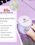 clear toe nail tips kit with mini nail lamp