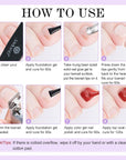 how to use clear toe nail tips kit with solide glue gel