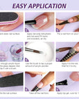 how to use the Saviland clear acrylic powder set
