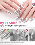 easy to color- Saviland gold metallic nail powder