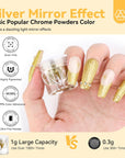 1g large capacity Saviland gold nail chrome powder