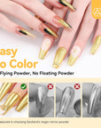 easy to color-Saviland gold metallic nail powder