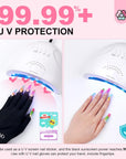 99.99%+ UV protection-finger protector for painting nails