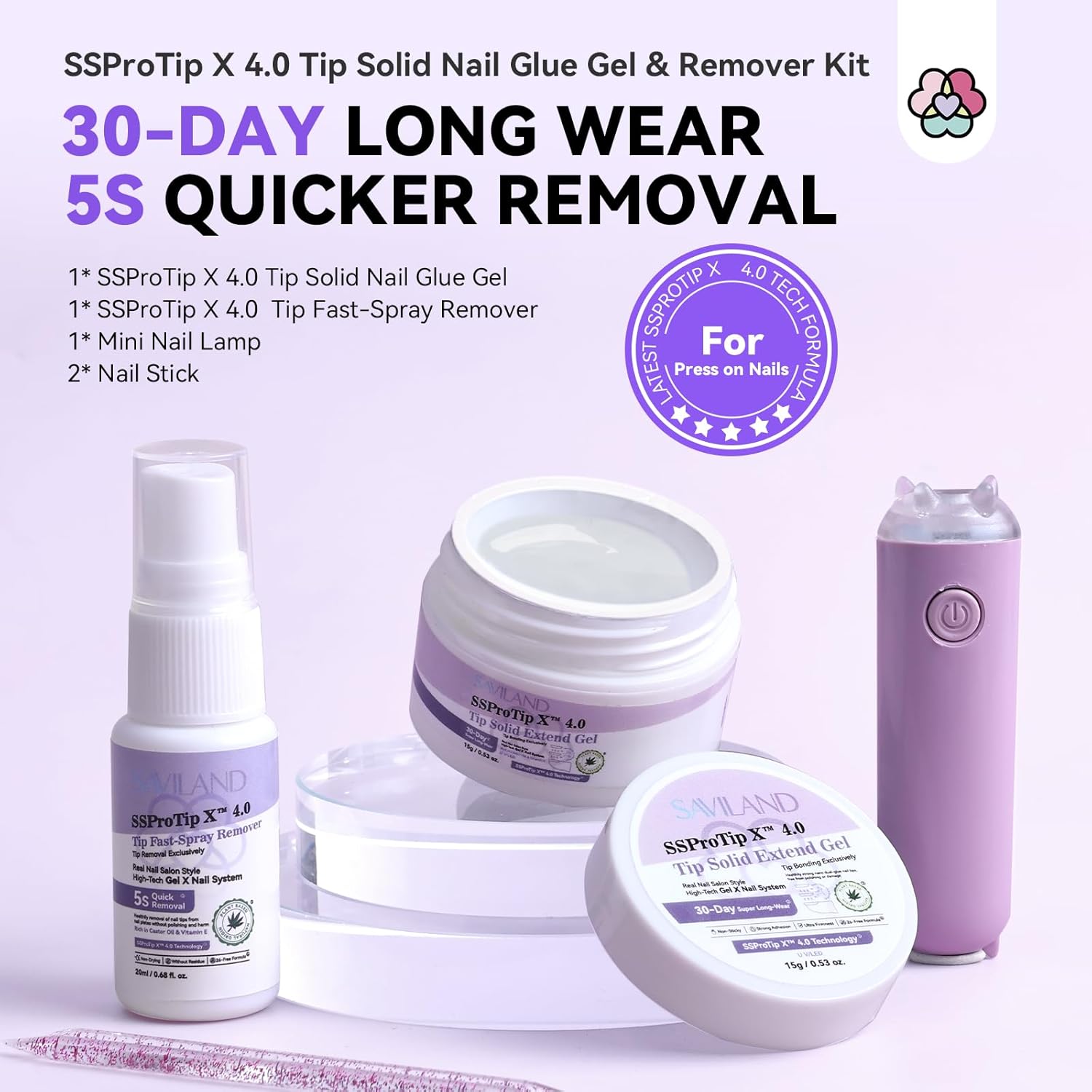 Solid Nail Glue Gel & Remover Kit | SAVILAND – Saviland