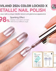 metallic rose gold nail polish wiht 98% sparkling effect