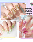 colorful nail set With Base and Top Polish Coat