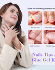 nail tips and glue gel kit