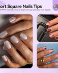 short square nail tips