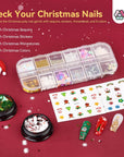Saviland best poly gel nail kit with Christmas sequins, stickers