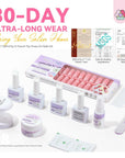 Long Square Ombre Press-On Nail Kit with Builder Gel