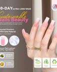 Long Square Ombre Press-On Nail Kit with Builder Gel