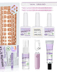 Saviland french tip press on toenails kit