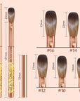 Size 10 Gold Kolinsky Acrylic Nail Brush
