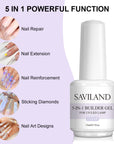 Clear 5-in-1 Builder Gel for Nail Repair & Extensions