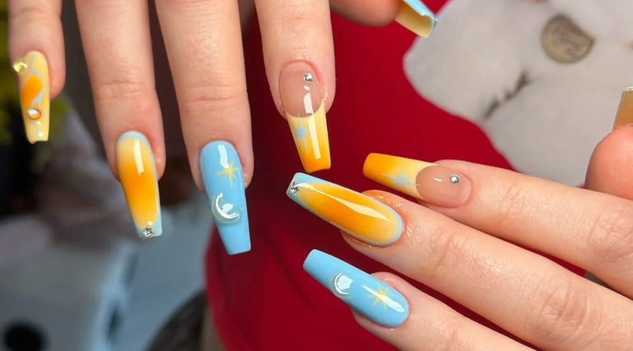 airbrush ombre nails