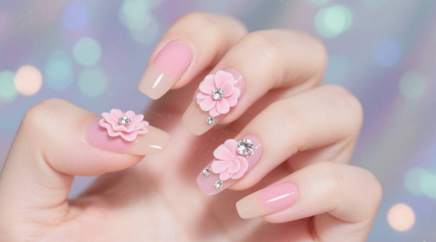 trendy short nail design