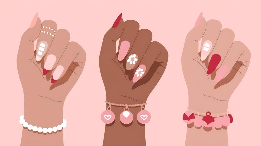 international women's day nails