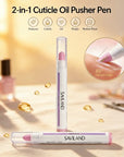 2PCS Cuticle Oil Pen & Ceramic Cuticle Remover for Healthy Nails