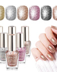 6-Color Holographic Glitter Nail Polish Set (Ships to US Only)