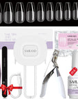 Gel Nail Extension Kit with Lamp & Coffin Nail Tips (Ships to US Only)