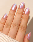 32-Piece Pink Cat Eye Extra Short Almond Press-On Nails  (Ships to US Only)