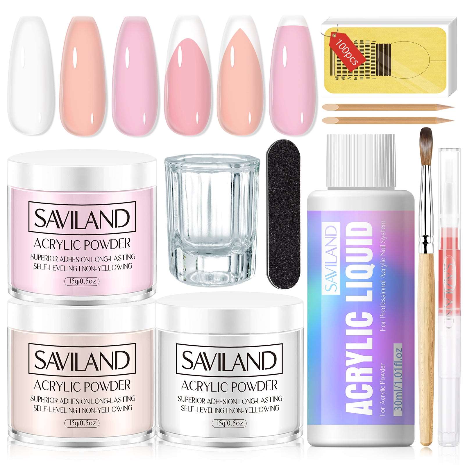 Acrylic Powder and Liquid Set-Clear Pink Nude Acrylic Nail Kit