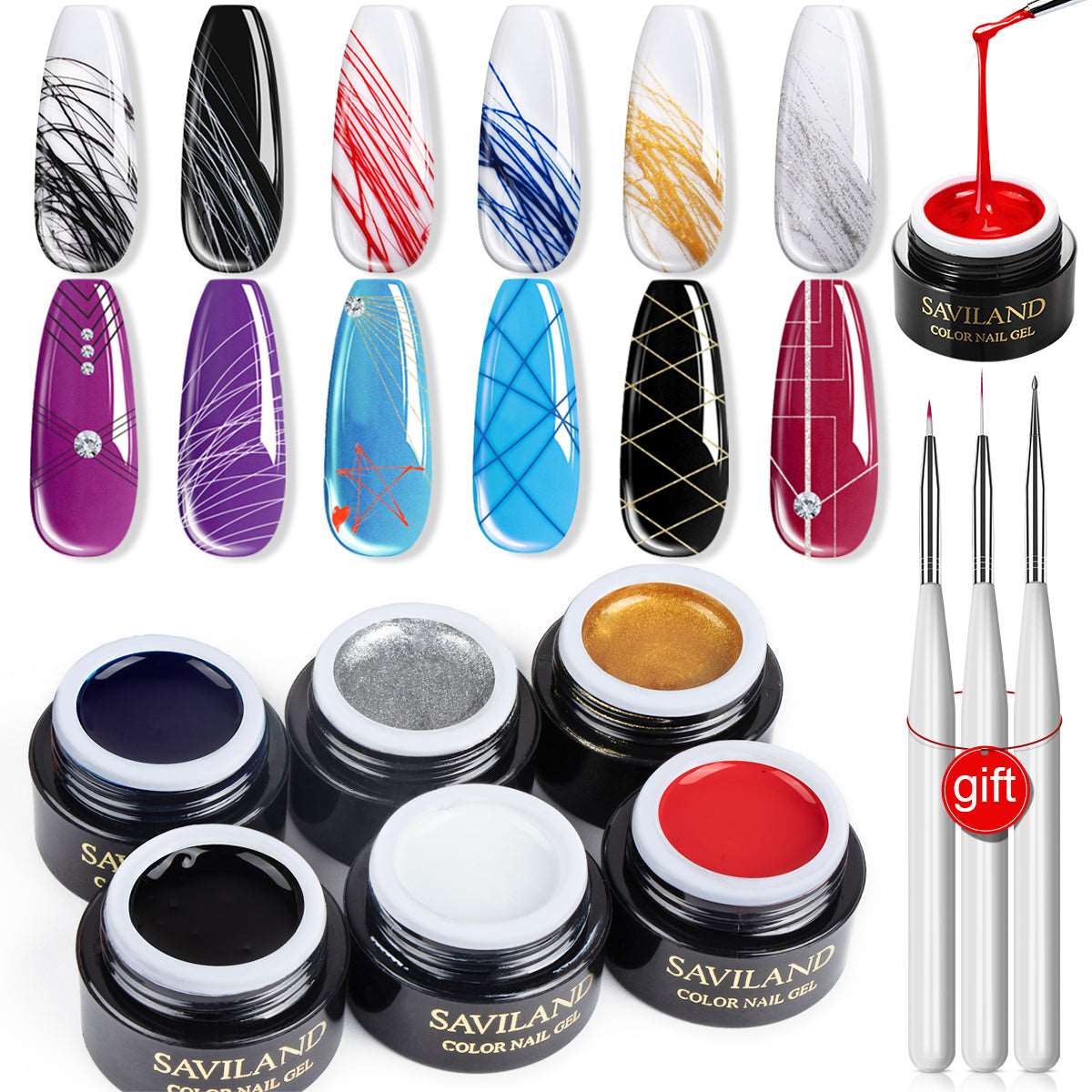 6 Colors Spider Gel Wire Drawing Gel
