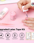 Liquid Latex for Nails, 20ML Latex Nail Polish Barrier Peel Off with Tweezer