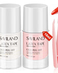 Liquid Latex for Nails, 20ML Latex Nail Polish Barrier Peel Off with Tweezer