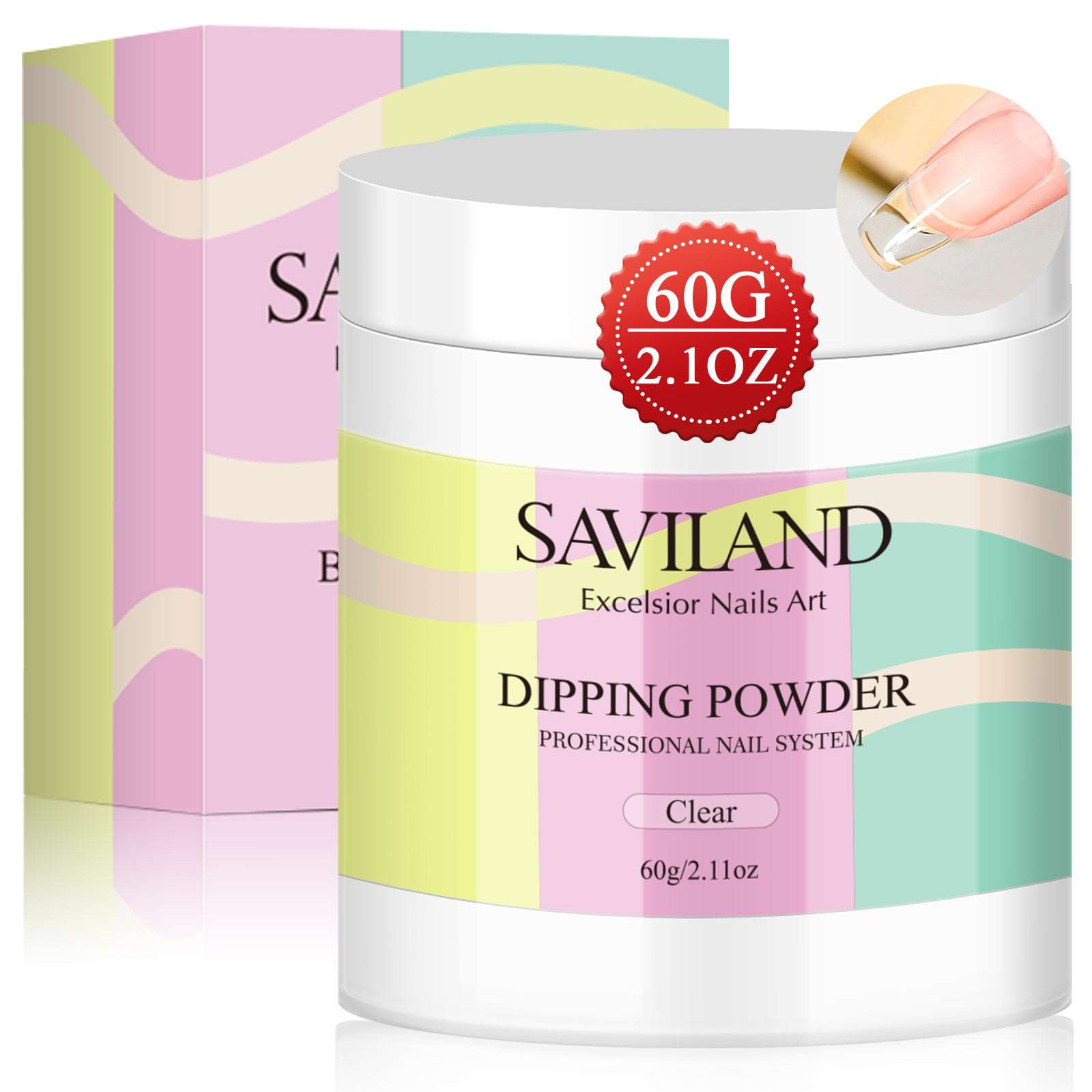 1pc 60g/2.1oz Dip Powder | Clear