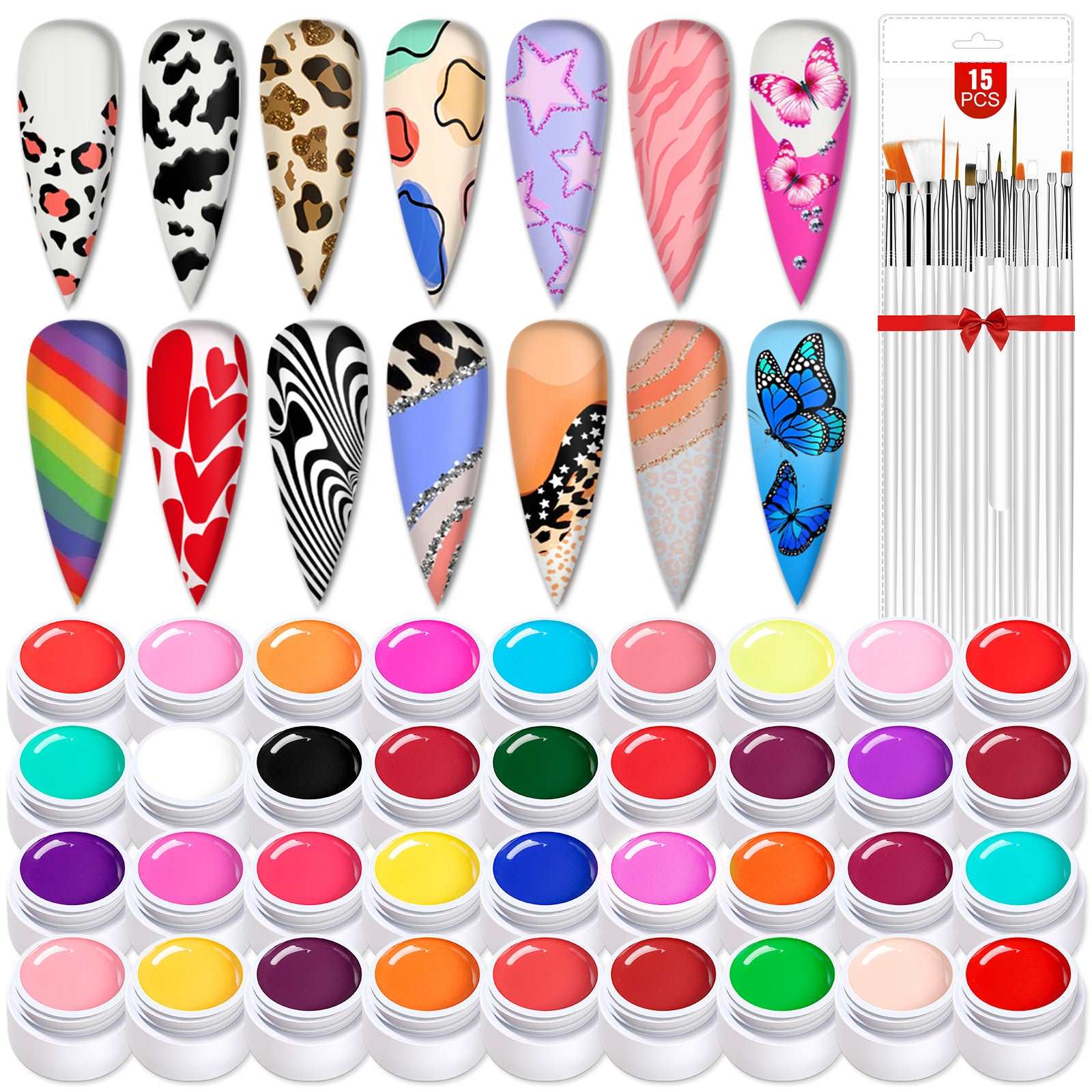 36 Colors Gel Nail Polish Paint kit
