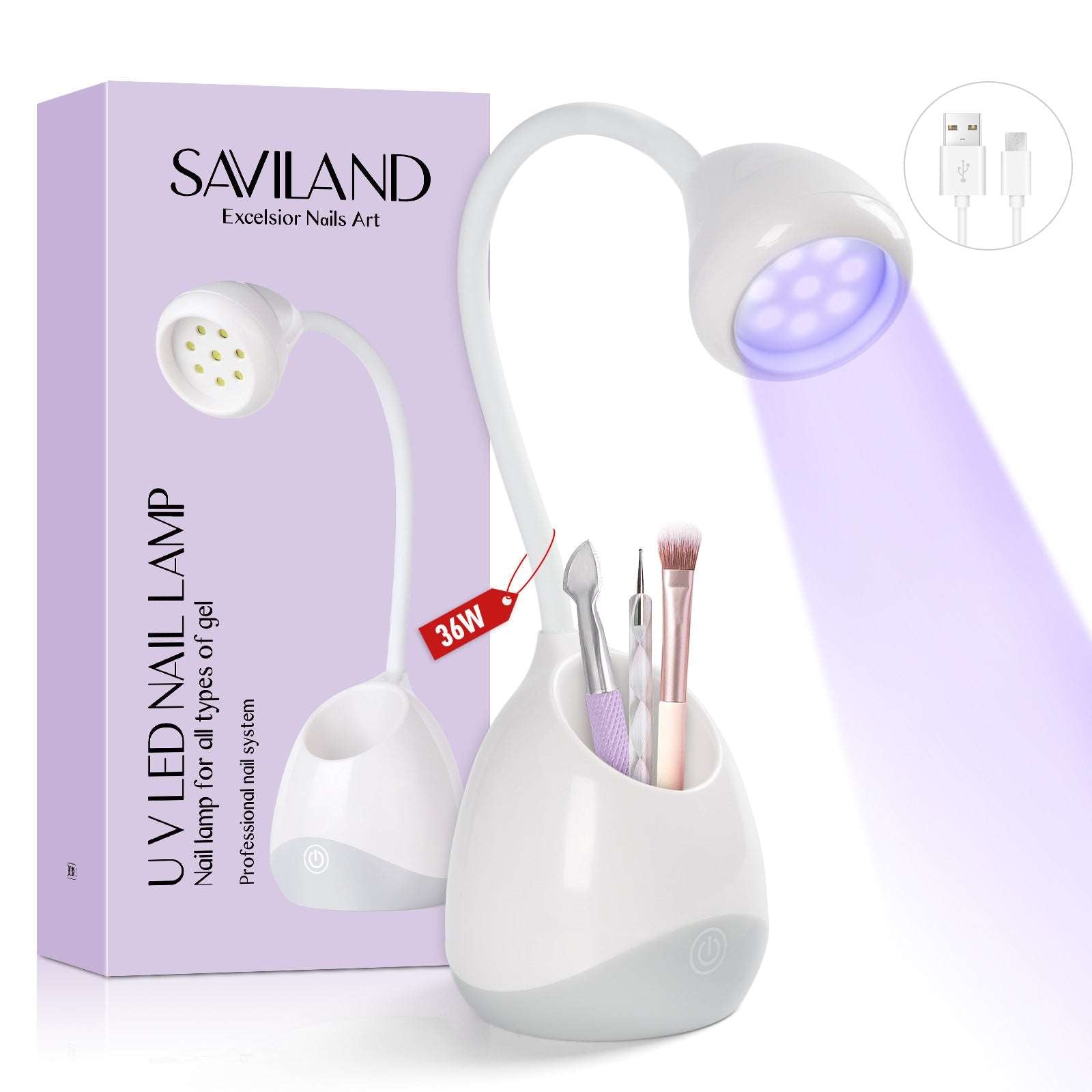 Mini Nail Lamp - 36W U V/LED Nail Dryer U V Light | 360?? Rotatable