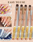 Size 10 Gold Kolinsky Acrylic Nail Brush