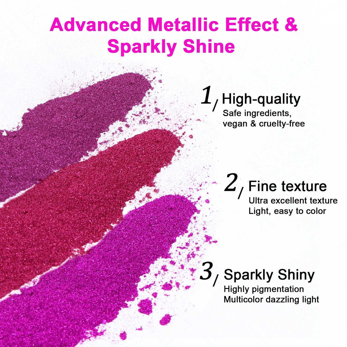 36Pcs Mirror Chrome Nail Powder Set