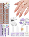 SSProTip X? Medium Almond French Tip Press On Nails Kit